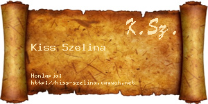 Kiss Szelina névjegykártya